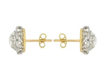 Edwardian diamond cluster earrings, circa 1905 hatton garden