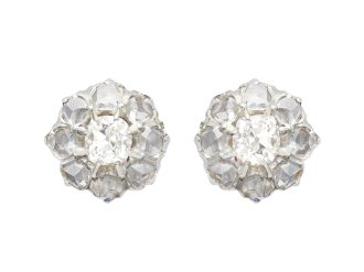 Edwardian diamond cluster earrings, circa 1905 hatton garden