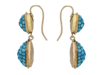 antique turquoise earrings berganza hatton garden