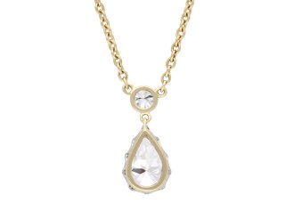 Diamond drop necklace, circa 1970. Hatton Garden
