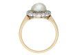 front antique pearl diamond cluster ring berganza hatton garden
