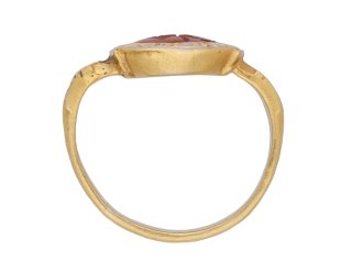 Medieval lion intaglio ring, circa 11th 12th century AD. Hatton Garden