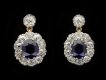 Burmese sapphire and diamond cluster earrings hatton garden