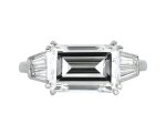 Van Cleef & Arpels diamond emerald-cut ring, French, circa 1970.