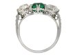 Colombian emerald and diamond three stone ring hatton garden