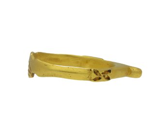 Medieval gold fede betrothal ring hatton garden