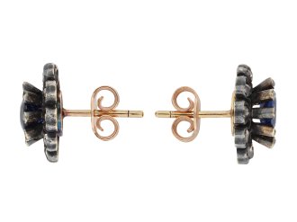 Victorian sapphire and diamond cluster earrings hatton garden
