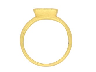 Byzantine monogram ring in gold, circa 6th 8th century AD. Hatton Garden