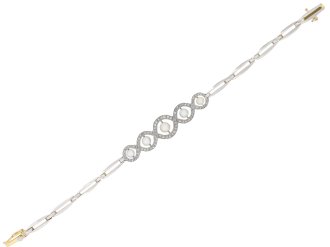 Edwardian diamond and pearl bracelet berganza hatton garden