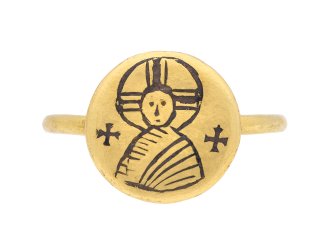 Byzantine gold iconographic ring, circa 6th   10th century. Hatton garden