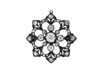 Victorian diamond snowflake pendant/brooch berganza hatton garden