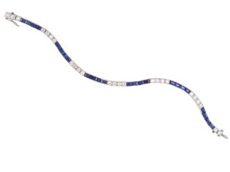Tiffany & Co. Sapphire and Diamond line bracelet hatton garden