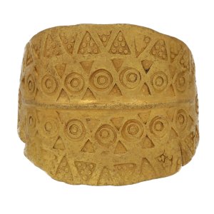 Viking gold stamped ring, circa 9th-11th century AD.