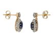 Burmese sapphire and diamond cluster earrings hatton garden