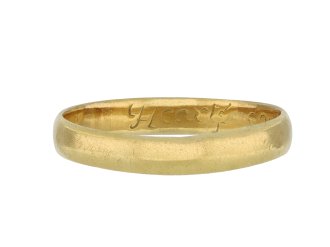 Gold posy ring Hearts content cannot repent hatton garden