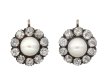 Victorian pearl and diamond cluster earrings hatton garden