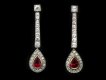 Edwardian Burmese ruby diamond earrings berganza hatton garden