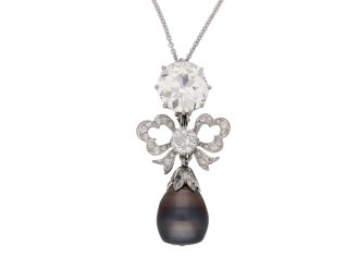 diamond natural pearl brooch hatton garden berganza