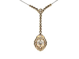 Edwardian diamond drop necklace, circa 1910 hatton garden
