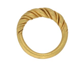 Viking gold twisted wirework ring berganza hatton garden