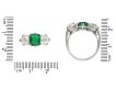 Colombian emerald and diamond three stone ring hatton garden
