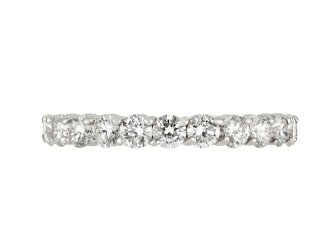 Diamond full eternity ring, circa 1950