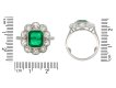 Cartier Colombian Emerald and Diamond Cluster Ring hatton garden