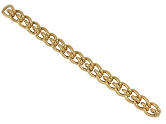 Cartier gold mousetrap link bracelet hatton garden