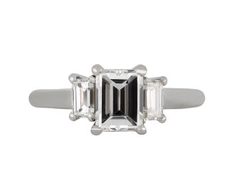 Cartier diamond flank solitaire ring, circa 1960 hatton garden
