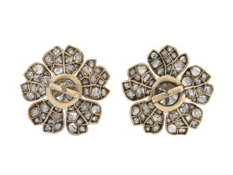 Victorian diamond flower earrings, circa 1880 hatton garden