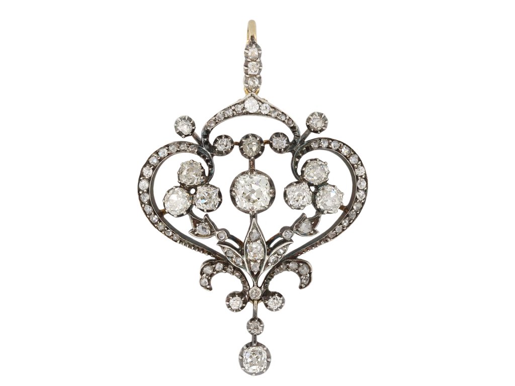 Victorian diamond pendant/brooch, circa 1880 hatton garden