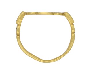 Post Medieval Tudor gold 'Beholde the ende` skull ring. Hatton Garden