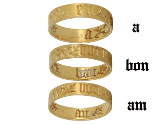 Late Medieval Engraved Posy Ring, 'For Good Love hatton garden
