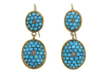 antique turquoise earrings berganza hatton garden