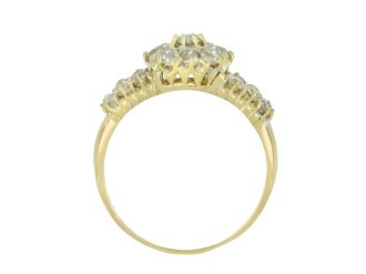 Victorian diamond cluster ring, English, hatton garden