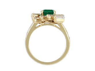 Mauboussin emerald and diamond cluster ring, hatton garden