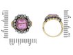 Victorian pink topaz and diamond cluster ring hatton garden