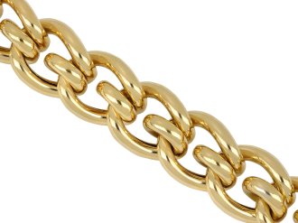 Cartier gold mousetrap link bracelet hatton garden