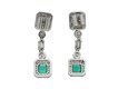 Art Deco emerald diamond drop earrings berganza hatton garden