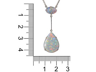 Art Deco opal drop pendant, circa 1930 hatton garden