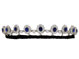 Burmese sapphire diamond necklace/tiara berganza hatton garden