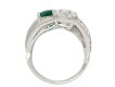 Tiffany & Co emerald diamond crossover ring hatton garden