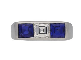 Cartier Diamond sapphire ring hatton garden