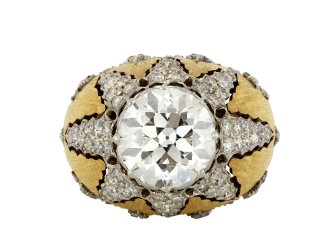 Buccellati diamond cluster ring, Italian hatton garden