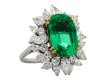 Colombian emerald and diamond cluster ring hatton garden