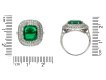 Emerald and diamond cluster ring hatton garden