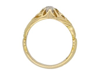 Art Nouveau diamond solitaire ring berganza hatton garden