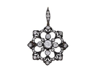 Victorian diamond snowflake pendant/brooch berganza hatton garden
